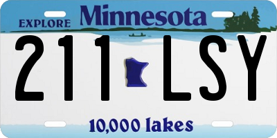 MN license plate 211LSY