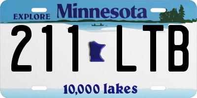 MN license plate 211LTB