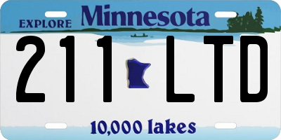 MN license plate 211LTD