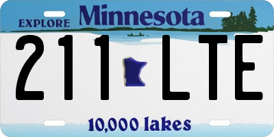 MN license plate 211LTE