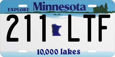 MN license plate 211LTF