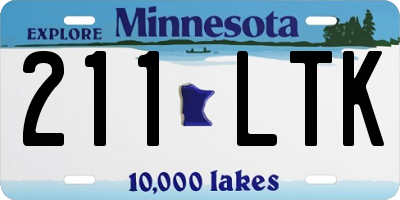 MN license plate 211LTK