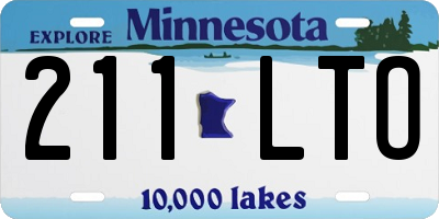 MN license plate 211LTO
