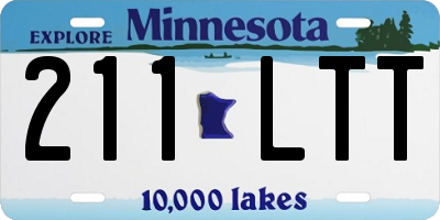 MN license plate 211LTT