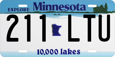MN license plate 211LTU
