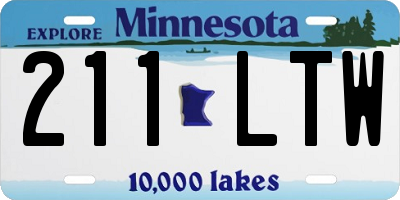 MN license plate 211LTW