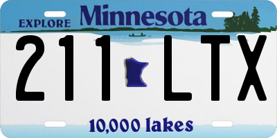 MN license plate 211LTX