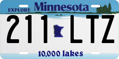 MN license plate 211LTZ