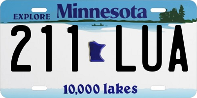 MN license plate 211LUA