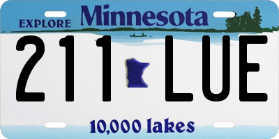 MN license plate 211LUE