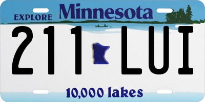 MN license plate 211LUI