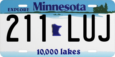 MN license plate 211LUJ