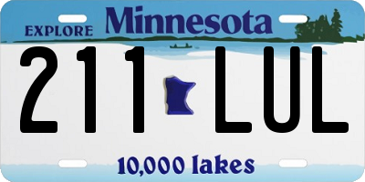 MN license plate 211LUL