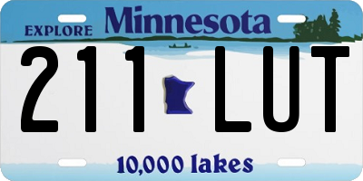 MN license plate 211LUT