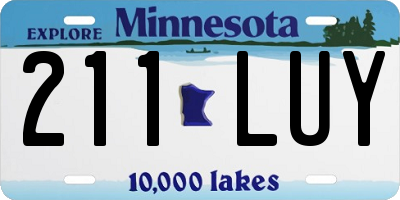 MN license plate 211LUY