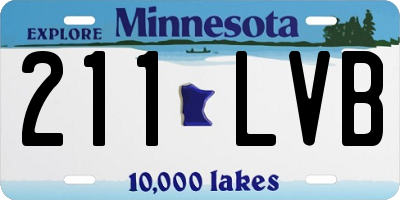MN license plate 211LVB