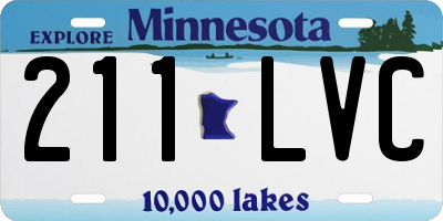MN license plate 211LVC