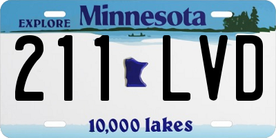 MN license plate 211LVD