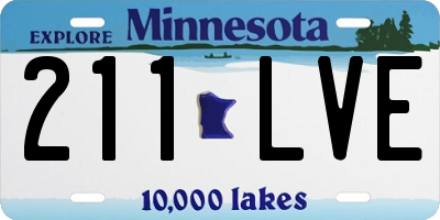 MN license plate 211LVE