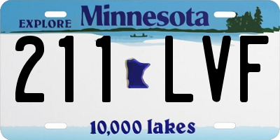 MN license plate 211LVF