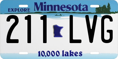 MN license plate 211LVG