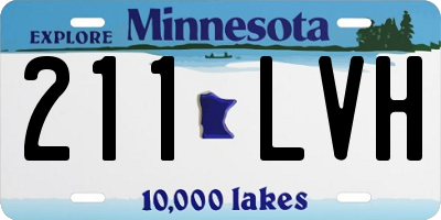 MN license plate 211LVH