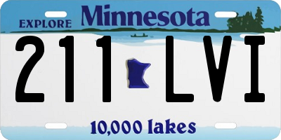 MN license plate 211LVI