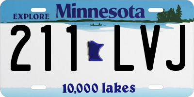 MN license plate 211LVJ