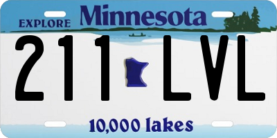 MN license plate 211LVL