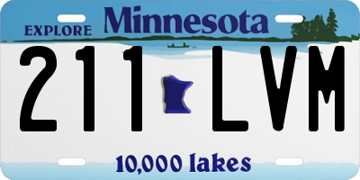 MN license plate 211LVM