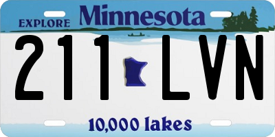 MN license plate 211LVN