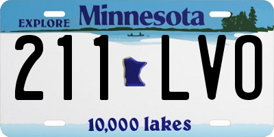 MN license plate 211LVO