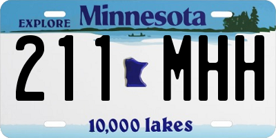MN license plate 211MHH