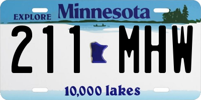 MN license plate 211MHW