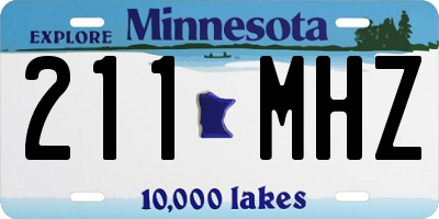 MN license plate 211MHZ