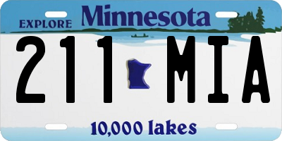 MN license plate 211MIA