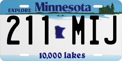 MN license plate 211MIJ