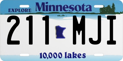 MN license plate 211MJI