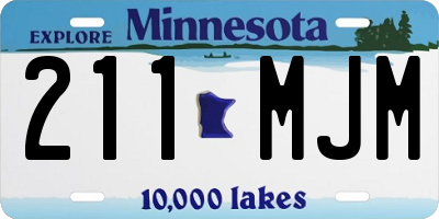 MN license plate 211MJM