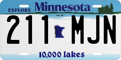 MN license plate 211MJN