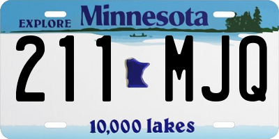 MN license plate 211MJQ