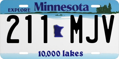 MN license plate 211MJV