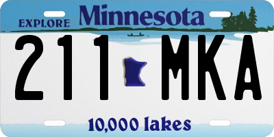 MN license plate 211MKA