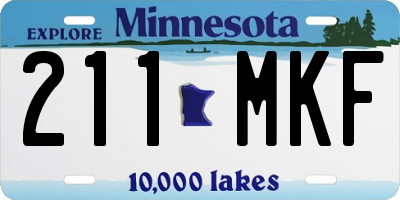 MN license plate 211MKF