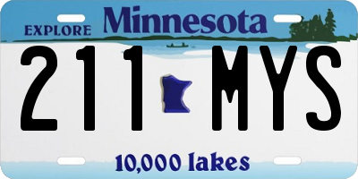 MN license plate 211MYS
