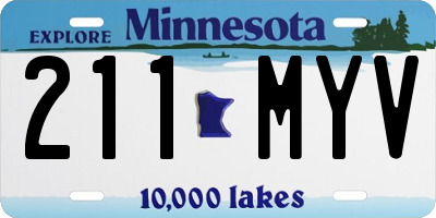 MN license plate 211MYV