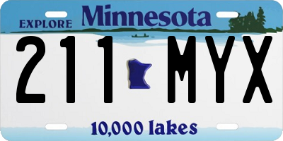 MN license plate 211MYX