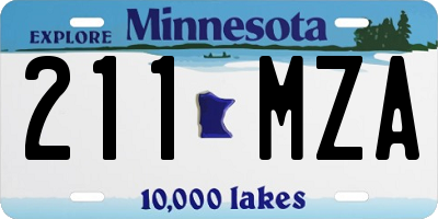 MN license plate 211MZA