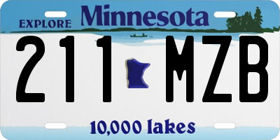MN license plate 211MZB