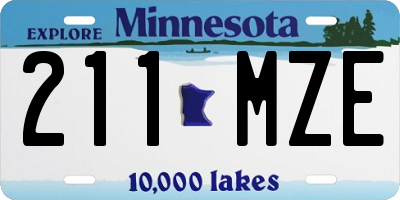 MN license plate 211MZE